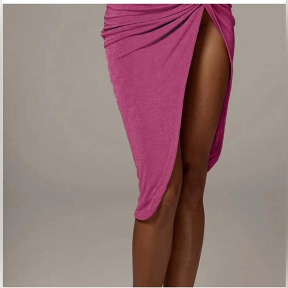 JLUXLABEL Magenta Midi Skirt Set - Picture 2 of 5